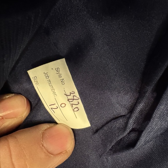 Blue Lace Embellished Sheer Sleeve Special Occasion Formal Dress‎ Sz 12  /#3820 - Picture 5 of 8